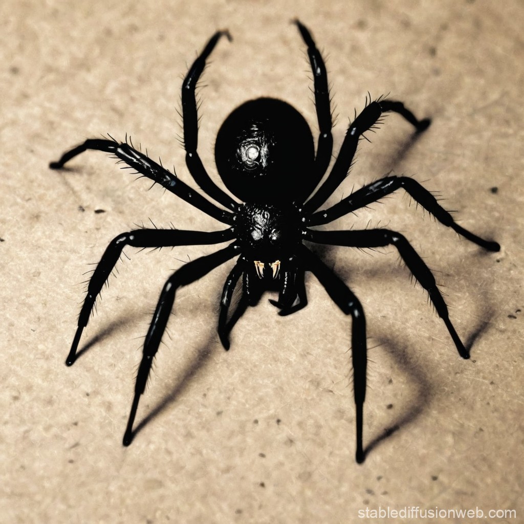 "This is picture of an 9-legged spider when viewed from above. It is not a silhouette, and it has the suggestion of an additional leg on its right side."